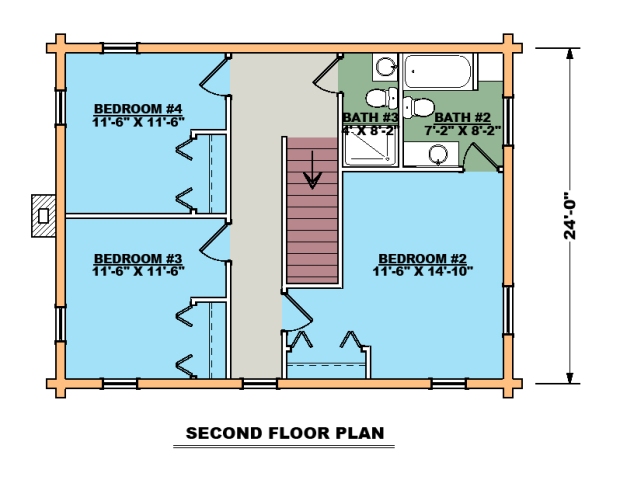 The Farmhouse Second Floor Plan