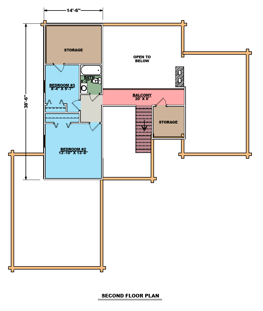 The Portland Second Floor Plan