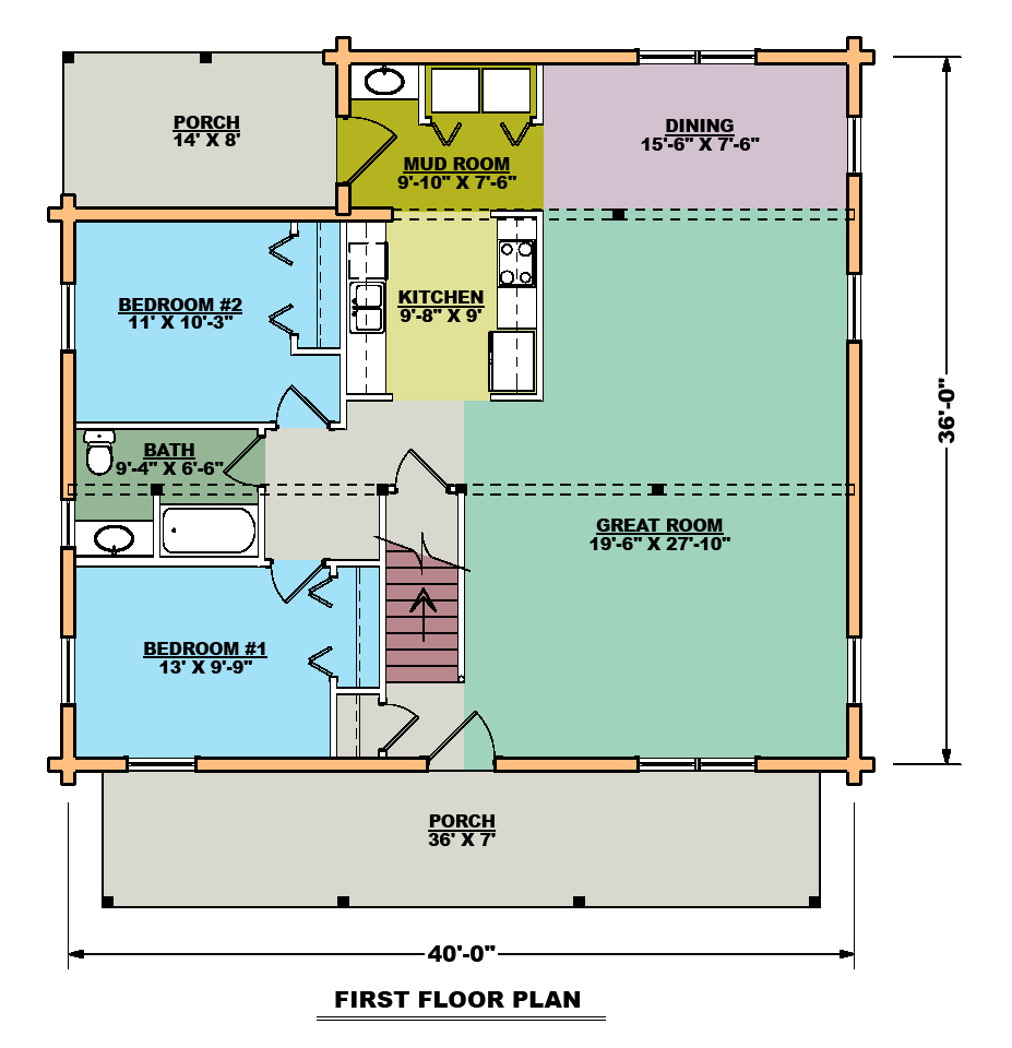 The Roanoke First Floor Plan